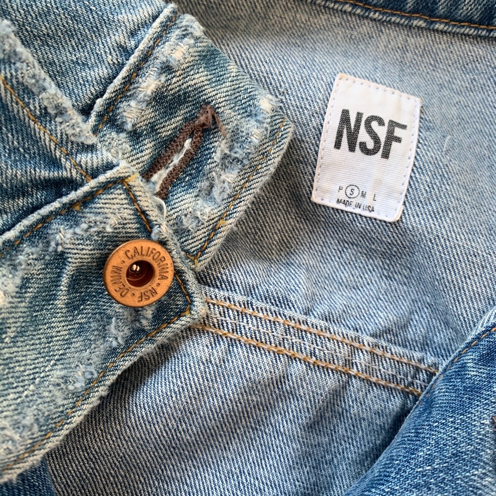 NSF Raw Edge Ruffle Denim Jacket💙